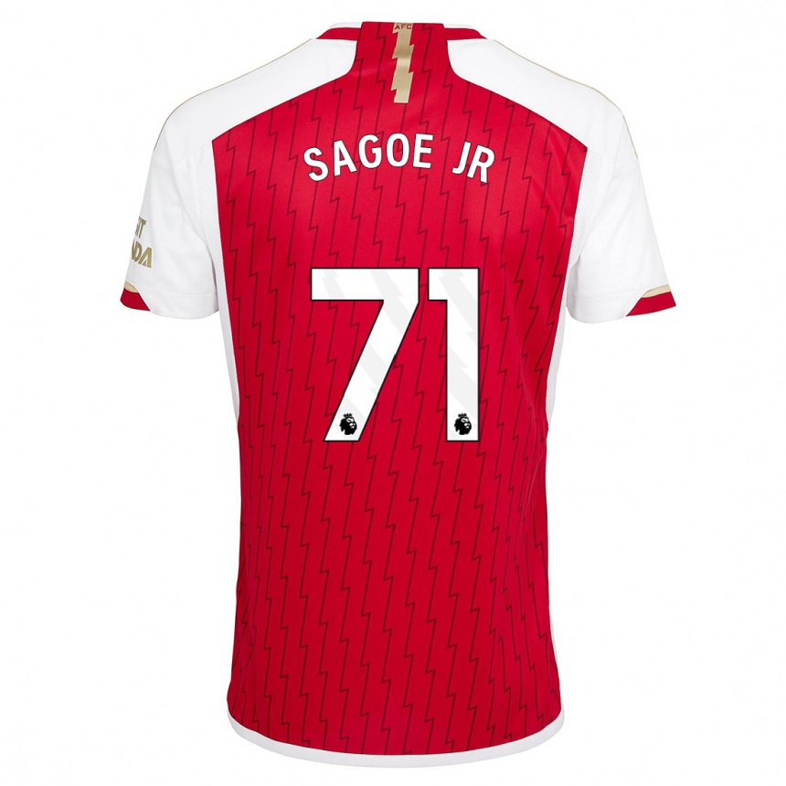 Vyrai Charles Sagoe Jr #71 Raudona Namų Marškinėliai 2023/24 T-Shirt