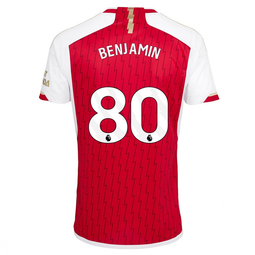 Vyrai Omari Benjamin #80 Raudona Namų Marškinėliai 2023/24 T-Shirt