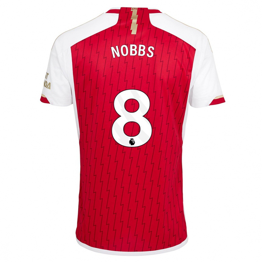 Vyrai Nobbs #8 Raudona Namų Marškinėliai 2023/24 T-Shirt