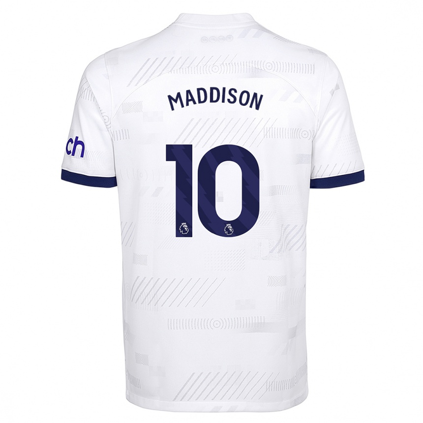 Vyrai James Maddison #10 Baltas Namų Marškinėliai 2023/24 T-Shirt