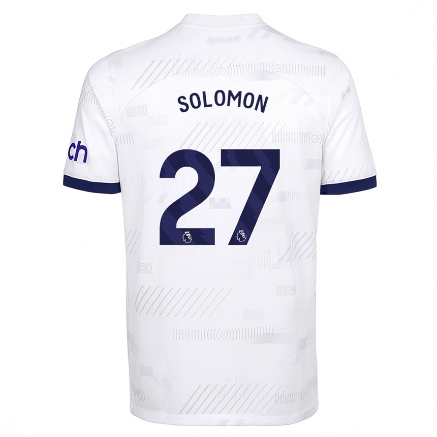 Vyrai Manor Solomon #27 Baltas Namų Marškinėliai 2023/24 T-Shirt