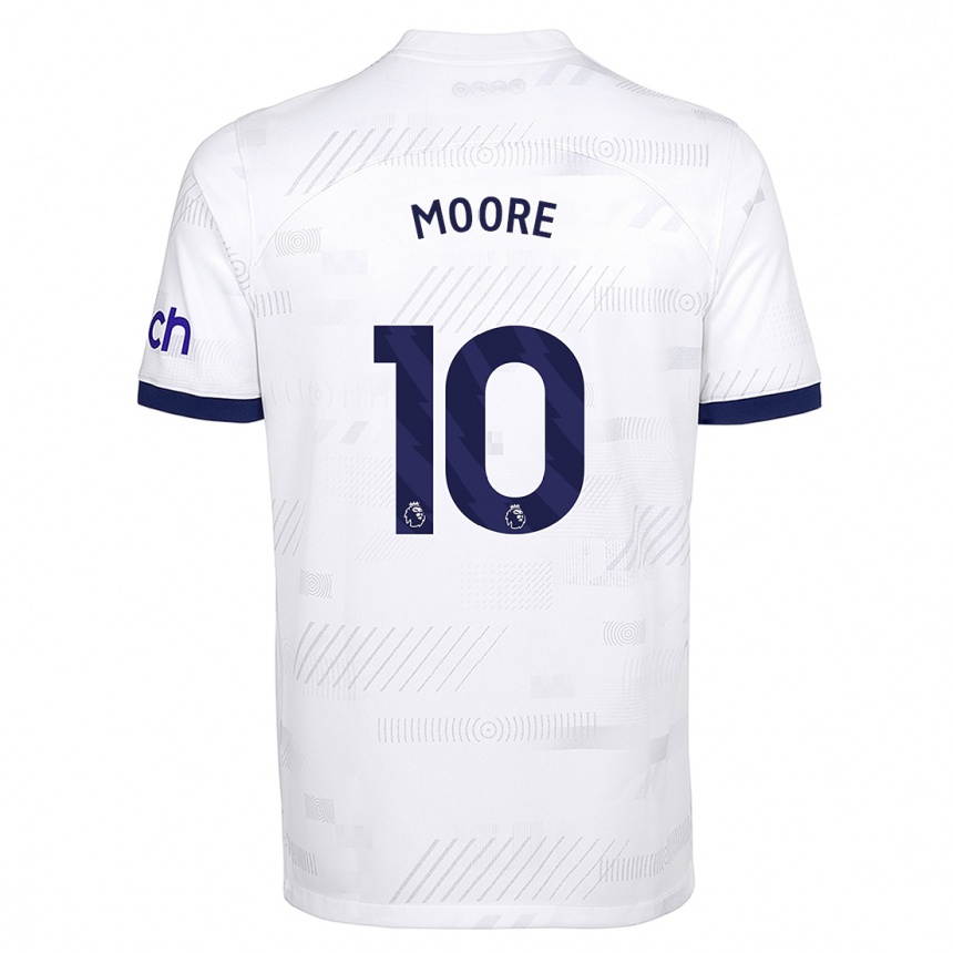 Vyrai Mikey Moore #10 Baltas Namų Marškinėliai 2023/24 T-Shirt