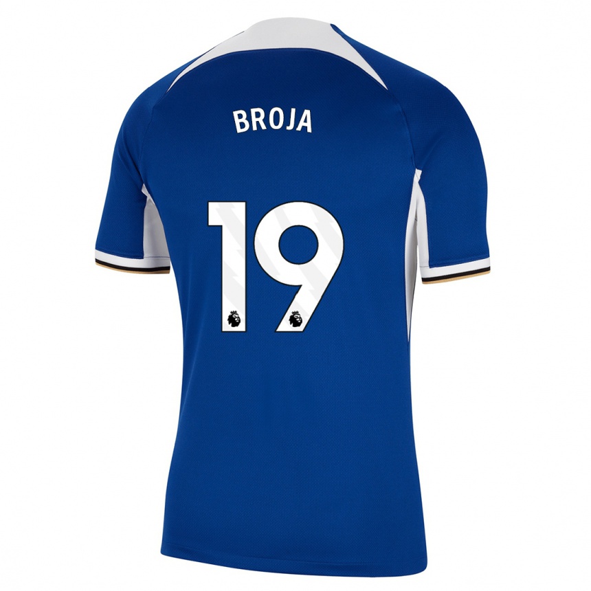 Vyrai Armando Broja #19 Mėlyna Namų Marškinėliai 2023/24 T-Shirt