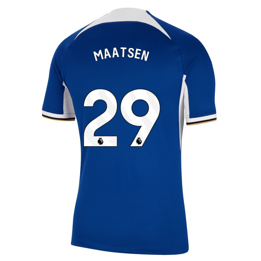 Vyrai Ian Maatsen #29 Mėlyna Namų Marškinėliai 2023/24 T-Shirt