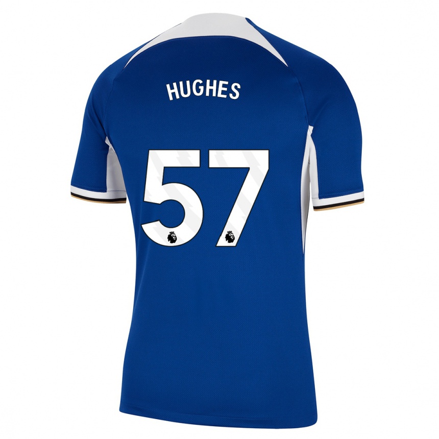 Vyrai Brodi Hughes #57 Mėlyna Namų Marškinėliai 2023/24 T-Shirt