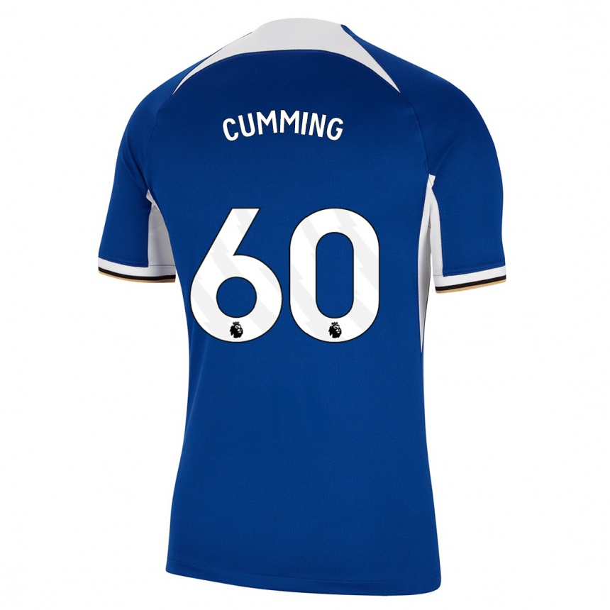 Vyrai Jamie Cumming #60 Mėlyna Namų Marškinėliai 2023/24 T-Shirt