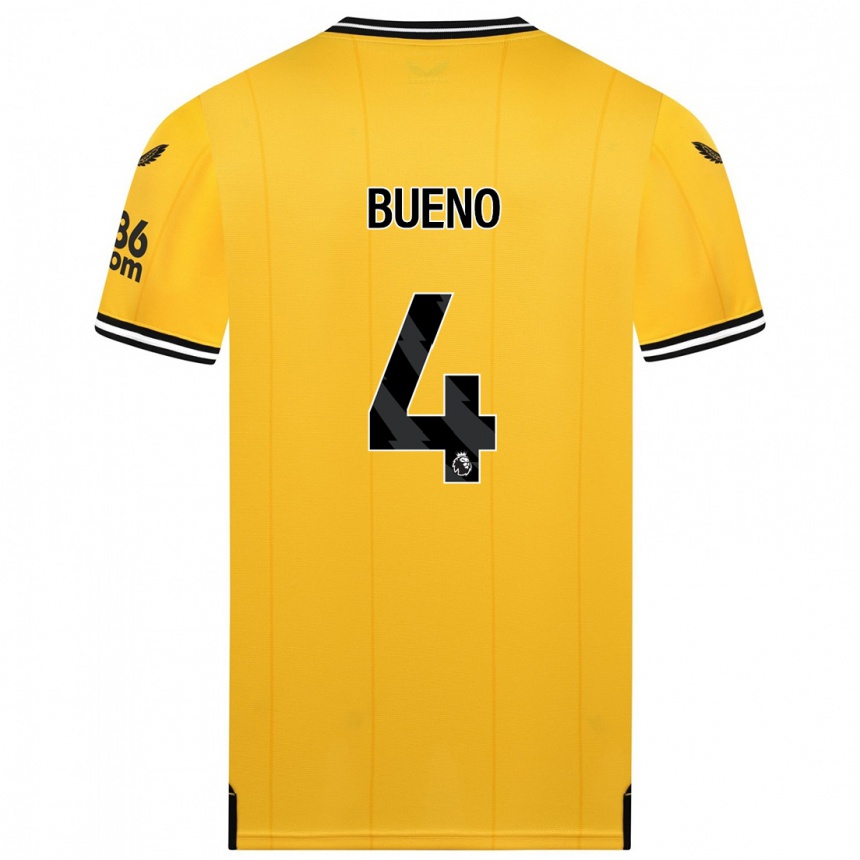 Vyrai Santiago Bueno #4 Geltona Namų Marškinėliai 2023/24 T-Shirt