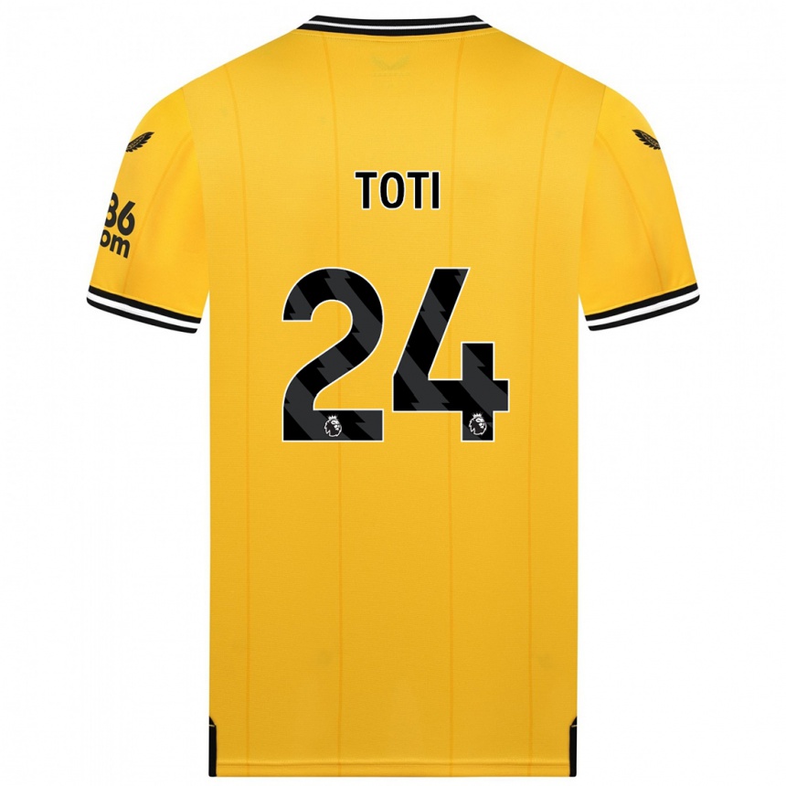 Vyrai Toti #24 Geltona Namų Marškinėliai 2023/24 T-Shirt