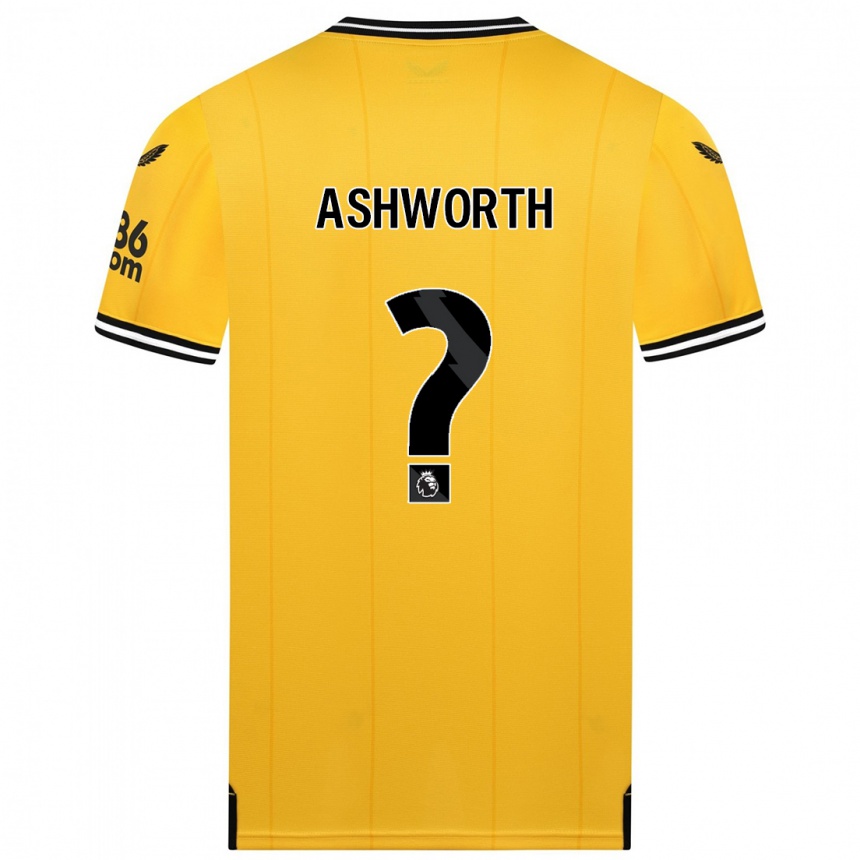 Vyrai Fin Ashworth #0 Geltona Namų Marškinėliai 2023/24 T-Shirt