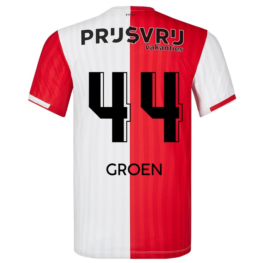 Vyrai Nesto Groen #44 Raudona Balta Namų Marškinėliai 2023/24 T-Shirt