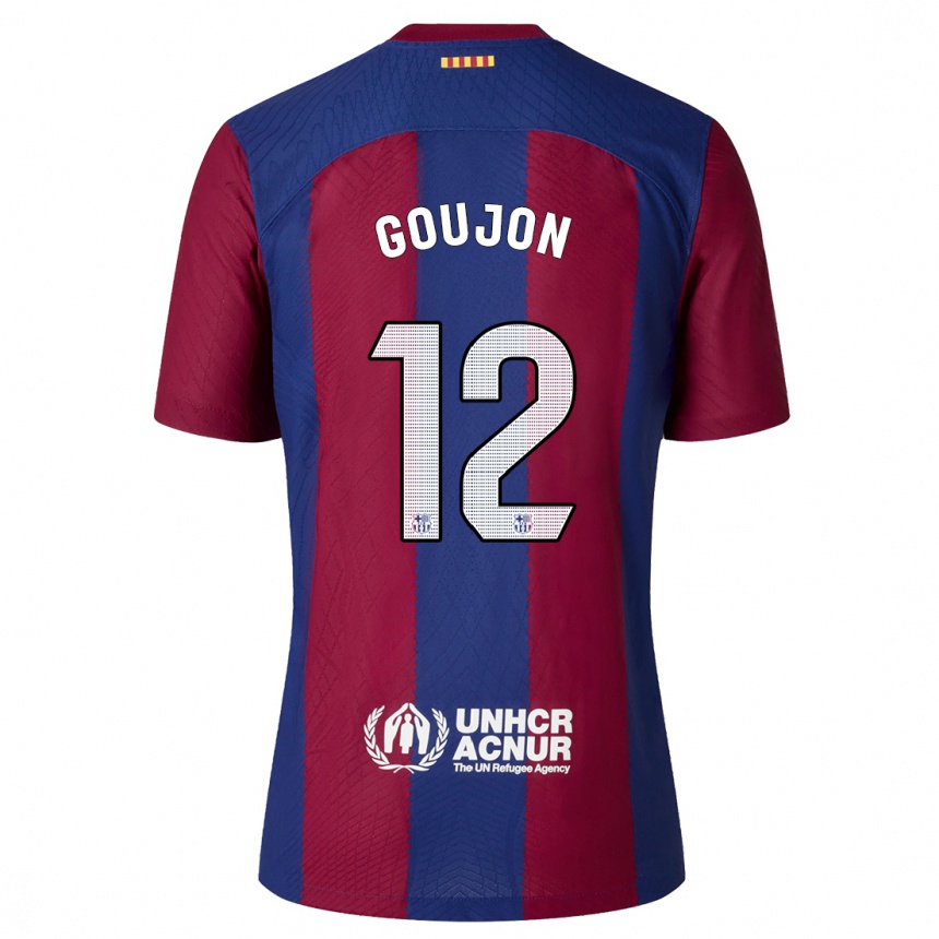 Vyrai Iker Goujón #12 Raudona Melyna Namų Marškinėliai 2023/24 T-Shirt