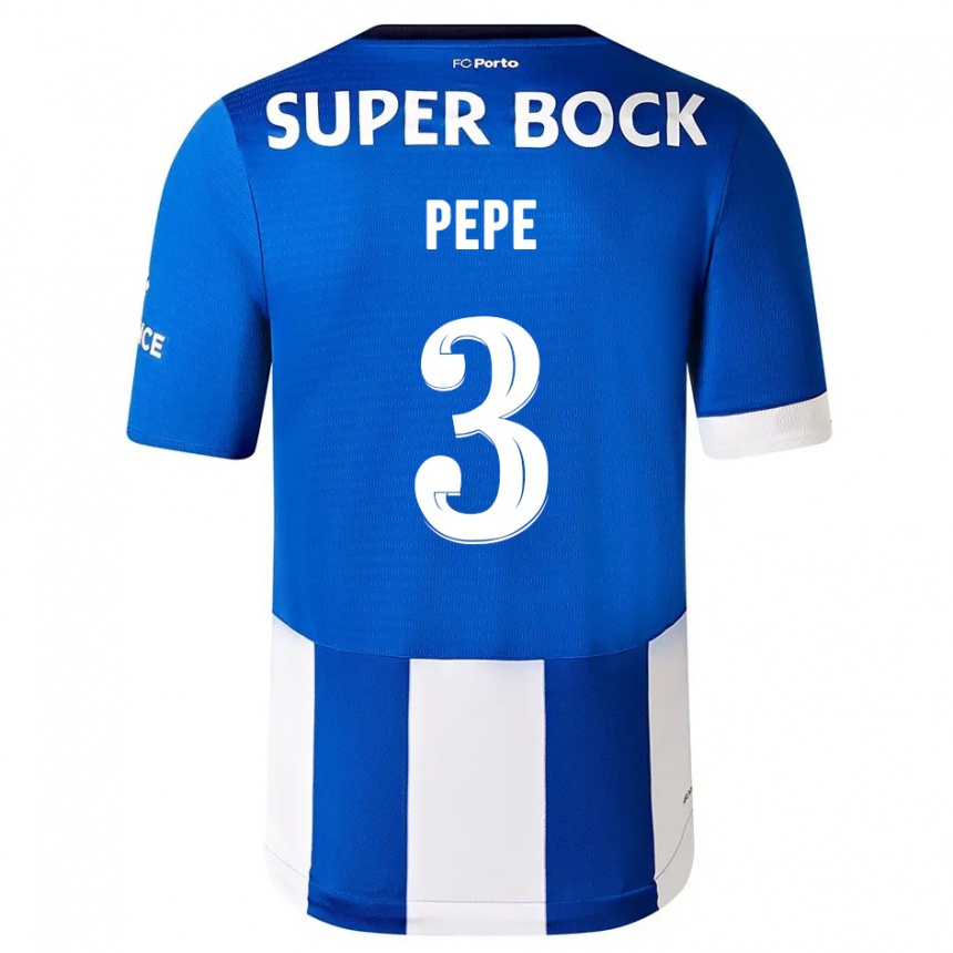 Vyrai Pepe #3 Mėlyna Balta Namų Marškinėliai 2023/24 T-Shirt