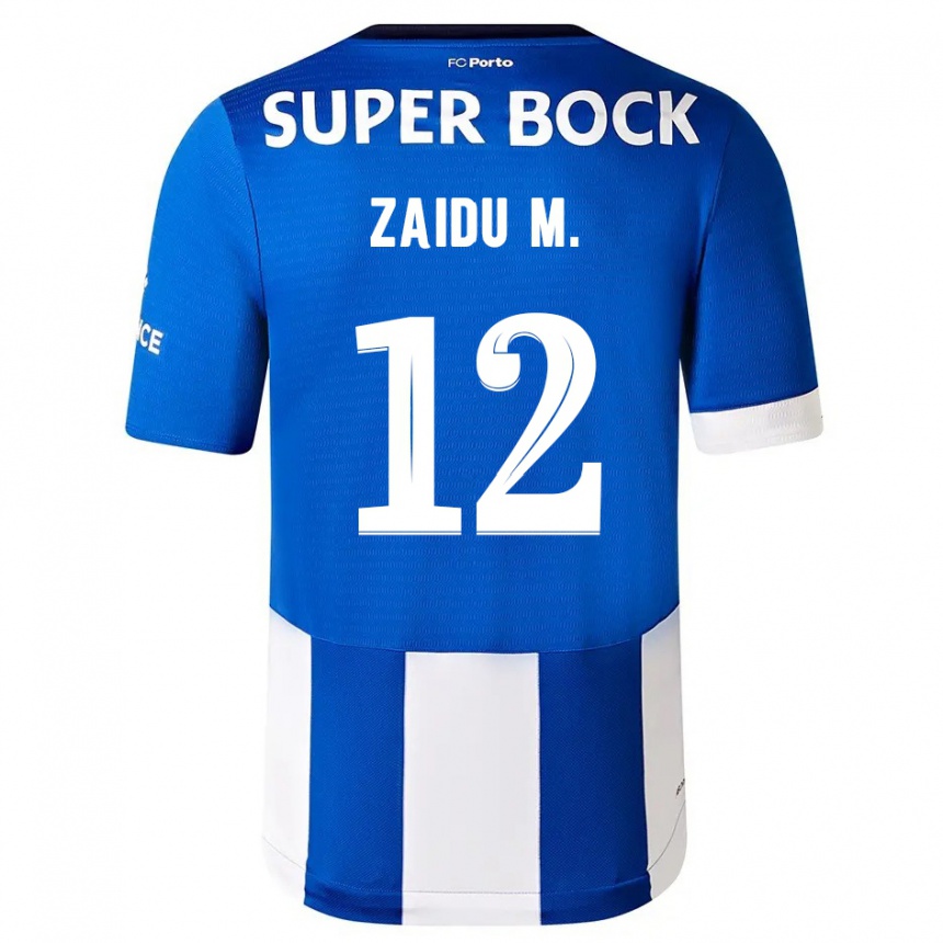 Vyrai Zaidu #12 Mėlyna Balta Namų Marškinėliai 2023/24 T-Shirt