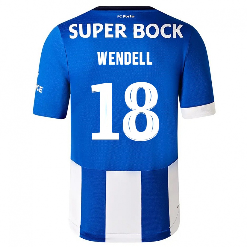 Vyrai Wendell #18 Mėlyna Balta Namų Marškinėliai 2023/24 T-Shirt