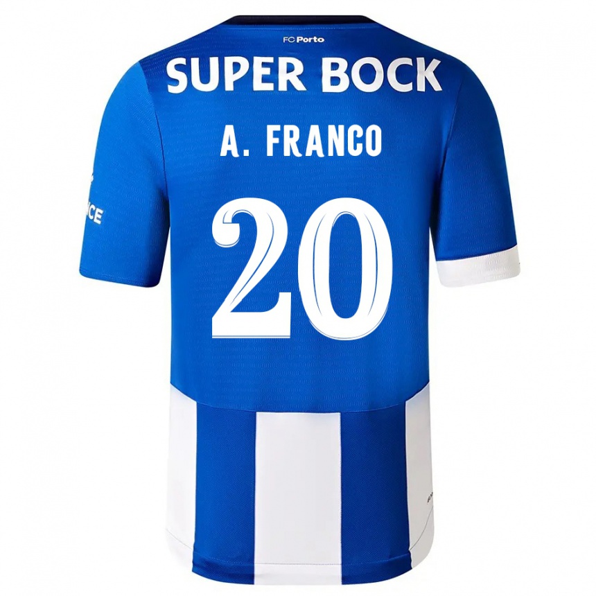 Vyrai Andre Franco #20 Mėlyna Balta Namų Marškinėliai 2023/24 T-Shirt