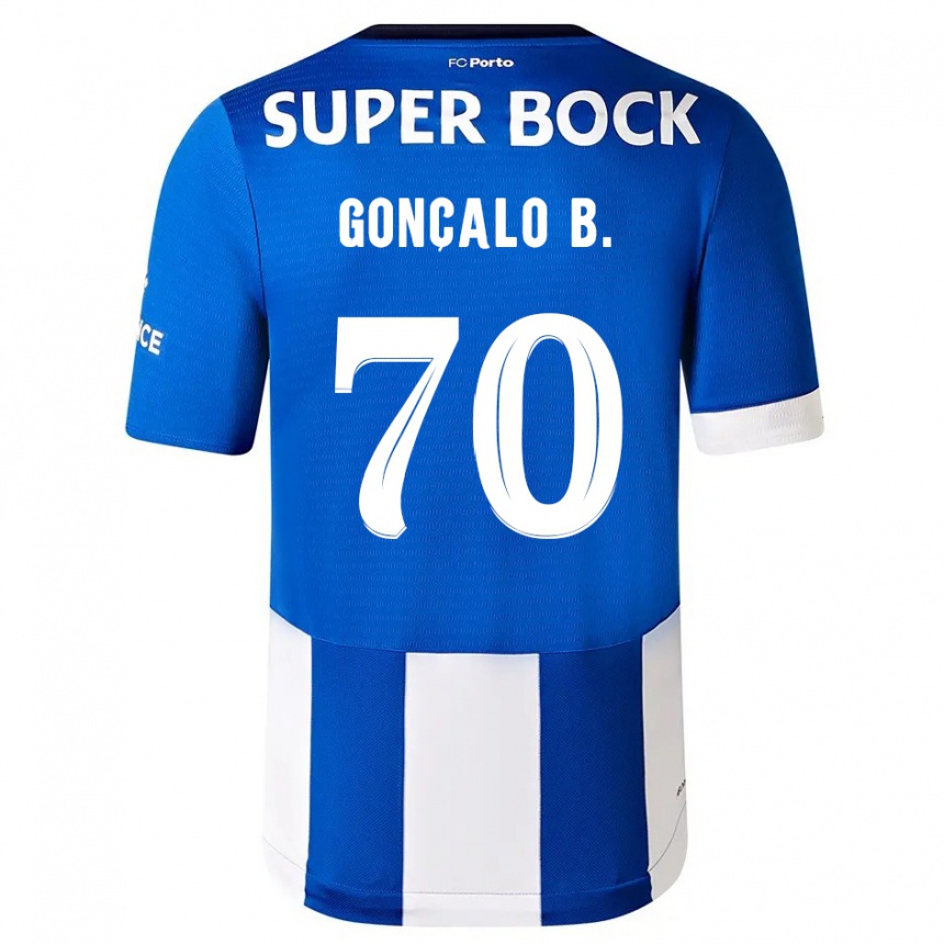 Vyrai Goncalo Borges #70 Mėlyna Balta Namų Marškinėliai 2023/24 T-Shirt