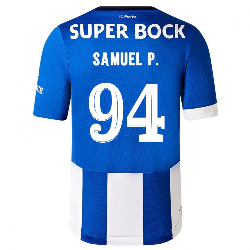 Vyrai Samuel #94 Mėlyna Balta Namų Marškinėliai 2023/24 T-Shirt