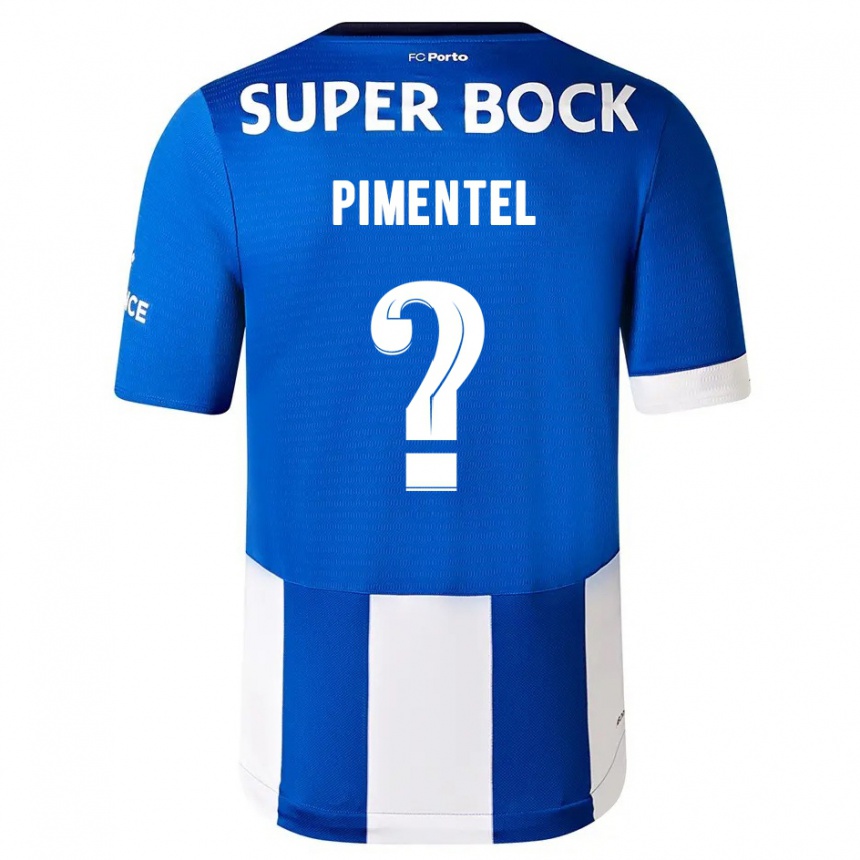 Vyrai Eric Pimentel #0 Mėlyna Balta Namų Marškinėliai 2023/24 T-Shirt