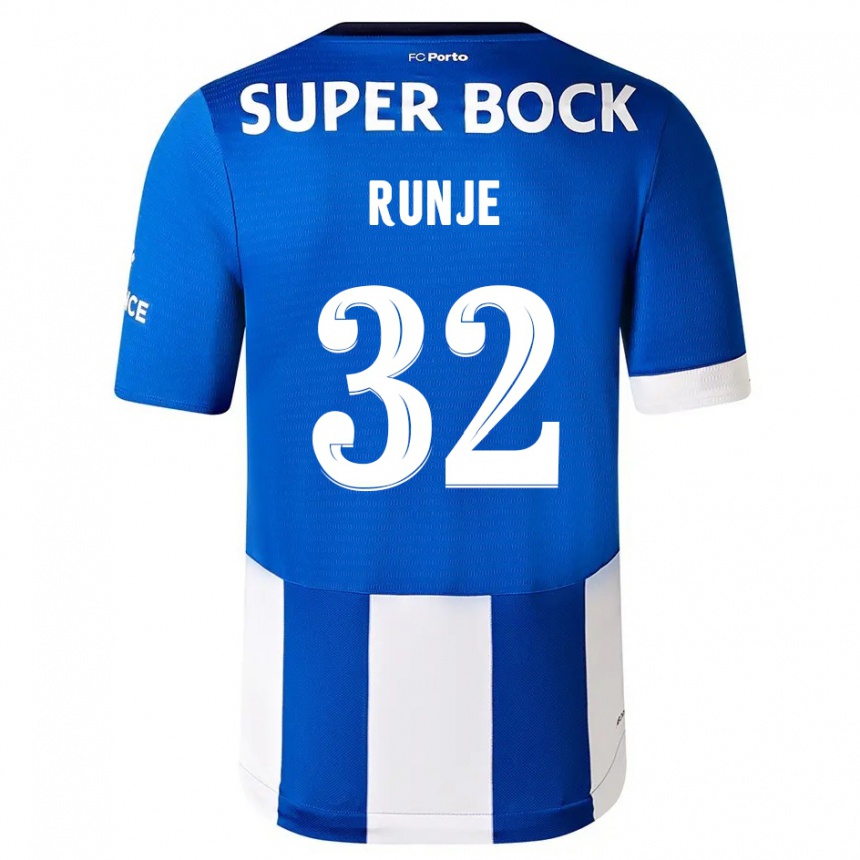 Vyrai Roko Runje #32 Mėlyna Balta Namų Marškinėliai 2023/24 T-Shirt