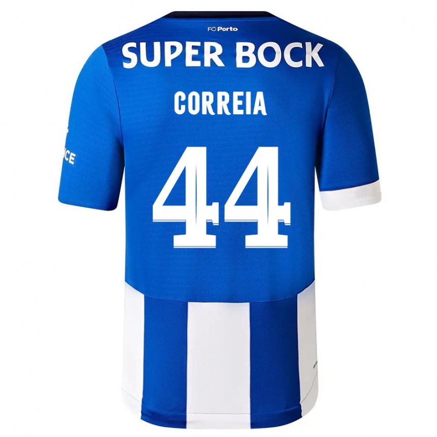 Vyrai Romain Correia #44 Mėlyna Balta Namų Marškinėliai 2023/24 T-Shirt