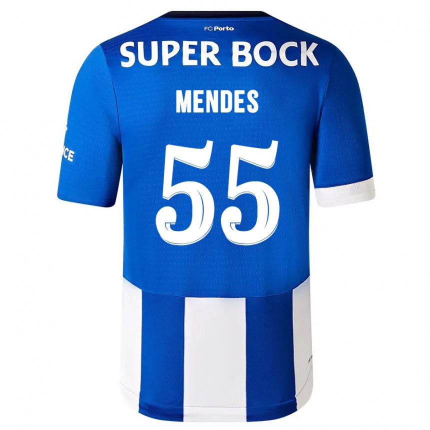 Vyrai João Mendes #55 Mėlyna Balta Namų Marškinėliai 2023/24 T-Shirt