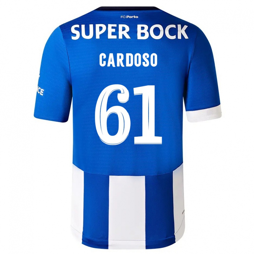 Vyrai Ivan Cardoso #61 Mėlyna Balta Namų Marškinėliai 2023/24 T-Shirt