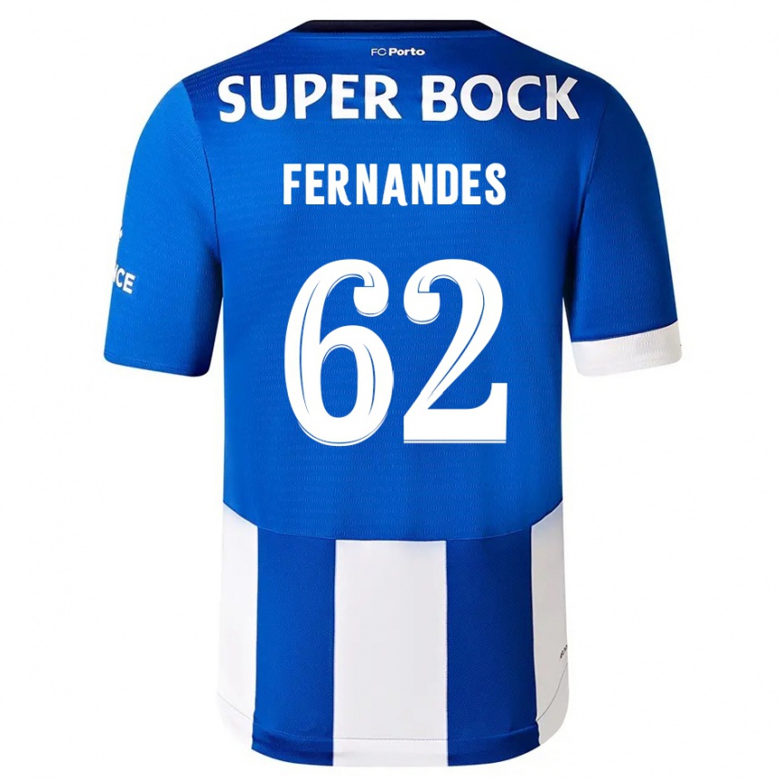 Vyrai Rodrigo Fernandes #62 Mėlyna Balta Namų Marškinėliai 2023/24 T-Shirt