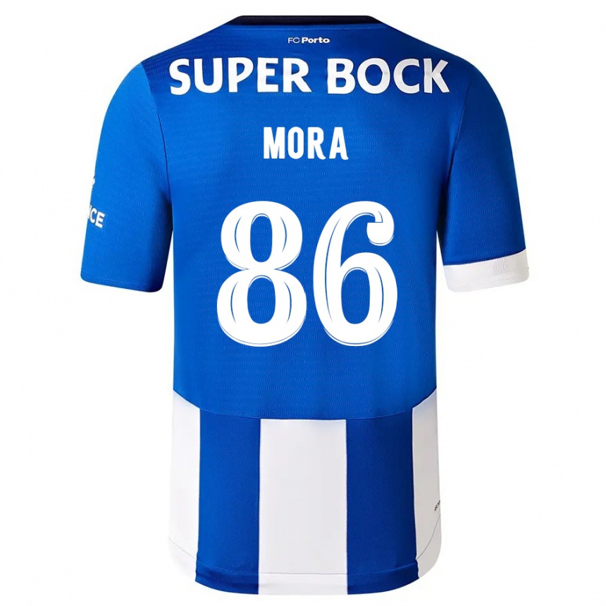 Vyrai Rodrigo Mora #86 Mėlyna Balta Namų Marškinėliai 2023/24 T-Shirt