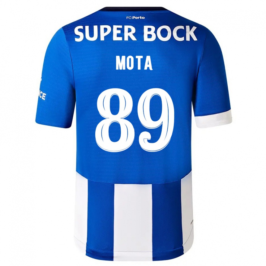 Vyrai Luís Mota #89 Mėlyna Balta Namų Marškinėliai 2023/24 T-Shirt