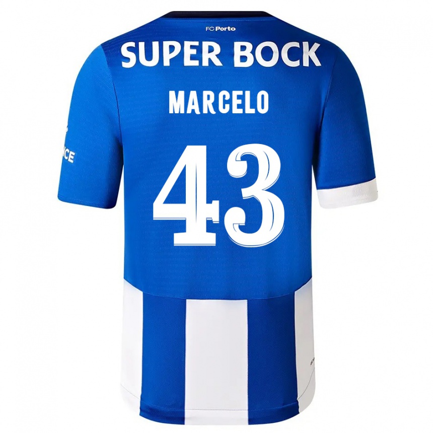 Vyrai Joao Marcelo #43 Mėlyna Balta Namų Marškinėliai 2023/24 T-Shirt