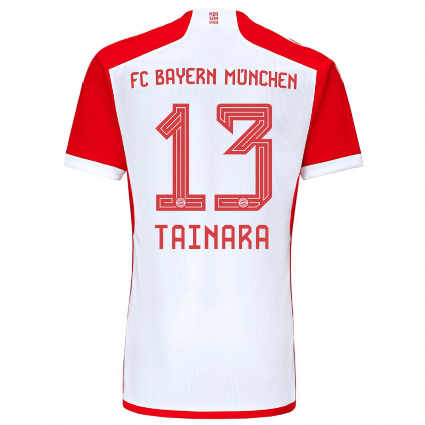 Vyrai Tainara #13 Raudona Balta Namų Marškinėliai 2023/24 T-Shirt