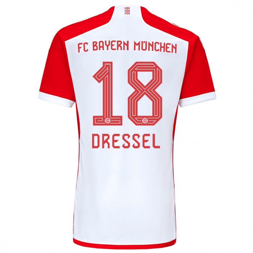 Vyrai Timon Dressel #18 Raudona Balta Namų Marškinėliai 2023/24 T-Shirt