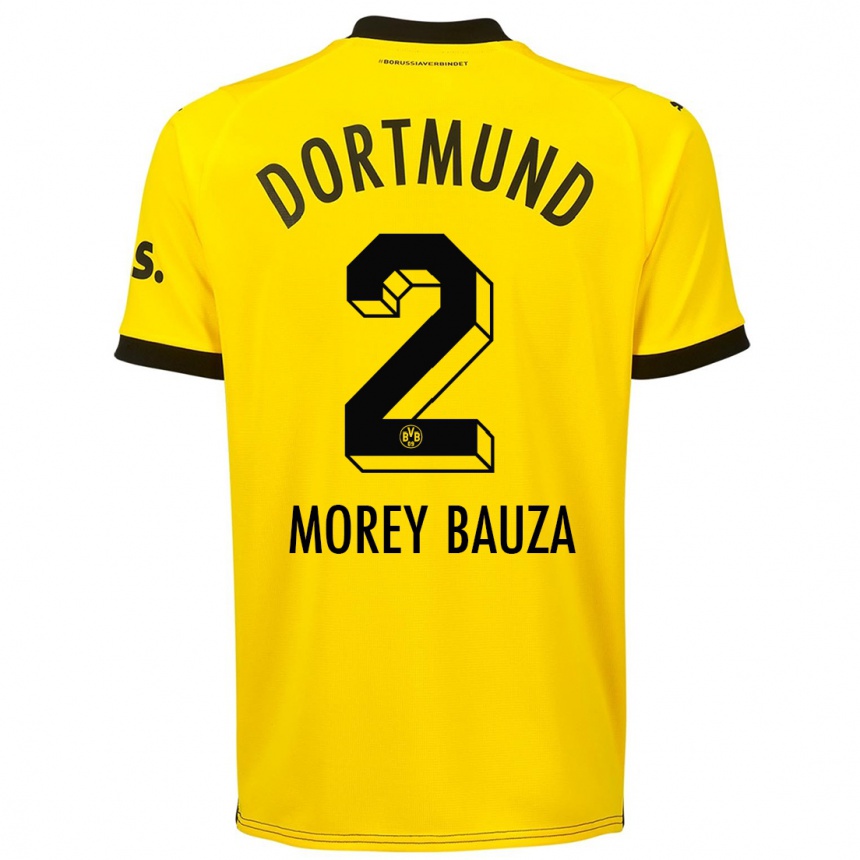 Vyrai Mateu Morey Bauza #2 Geltona Namų Marškinėliai 2023/24 T-Shirt