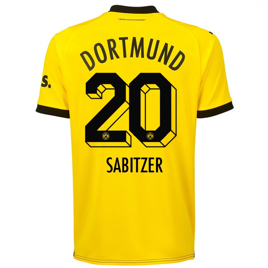 Vyrai Marcel Sabitzer #20 Geltona Namų Marškinėliai 2023/24 T-Shirt