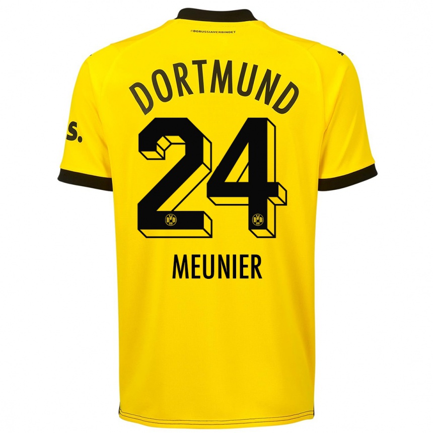 Vyrai Thomas Meunier #24 Geltona Namų Marškinėliai 2023/24 T-Shirt