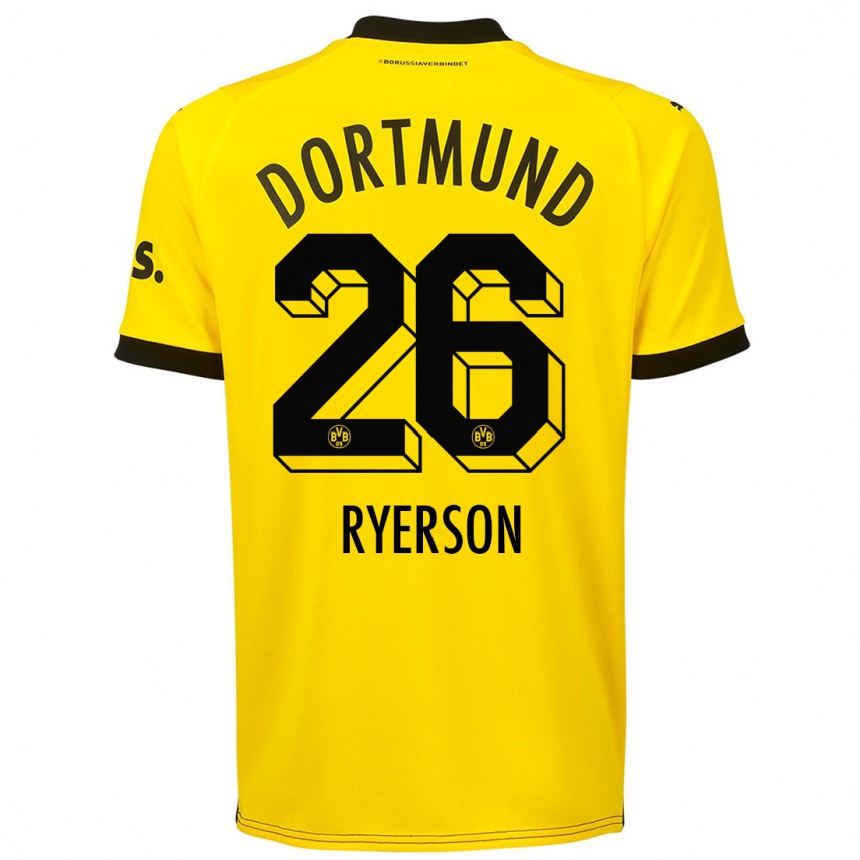 Vyrai Julian Ryerson #26 Geltona Namų Marškinėliai 2023/24 T-Shirt