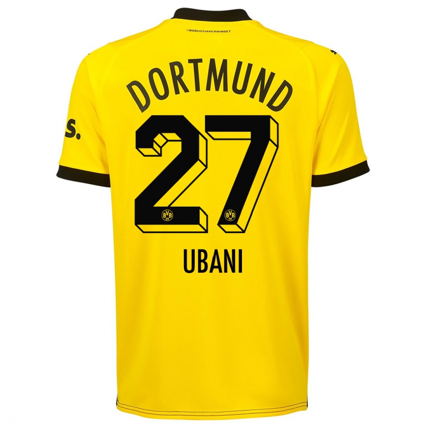 Vyrai Marlon Ubani #27 Geltona Namų Marškinėliai 2023/24 T-Shirt