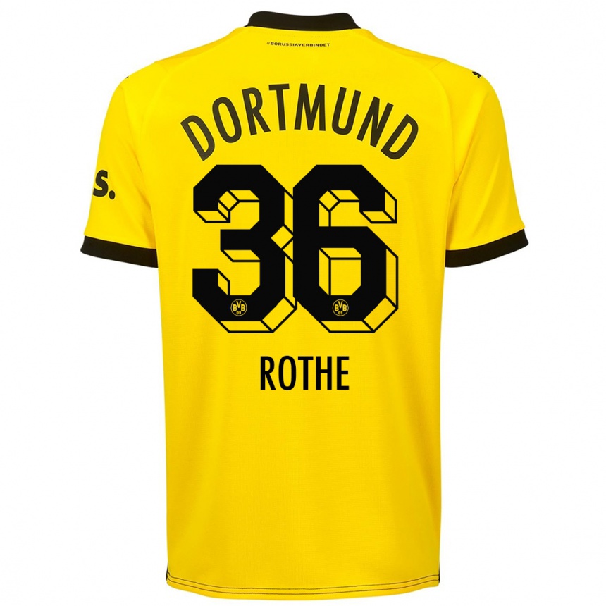 Vyrai Tom Rothe #36 Geltona Namų Marškinėliai 2023/24 T-Shirt