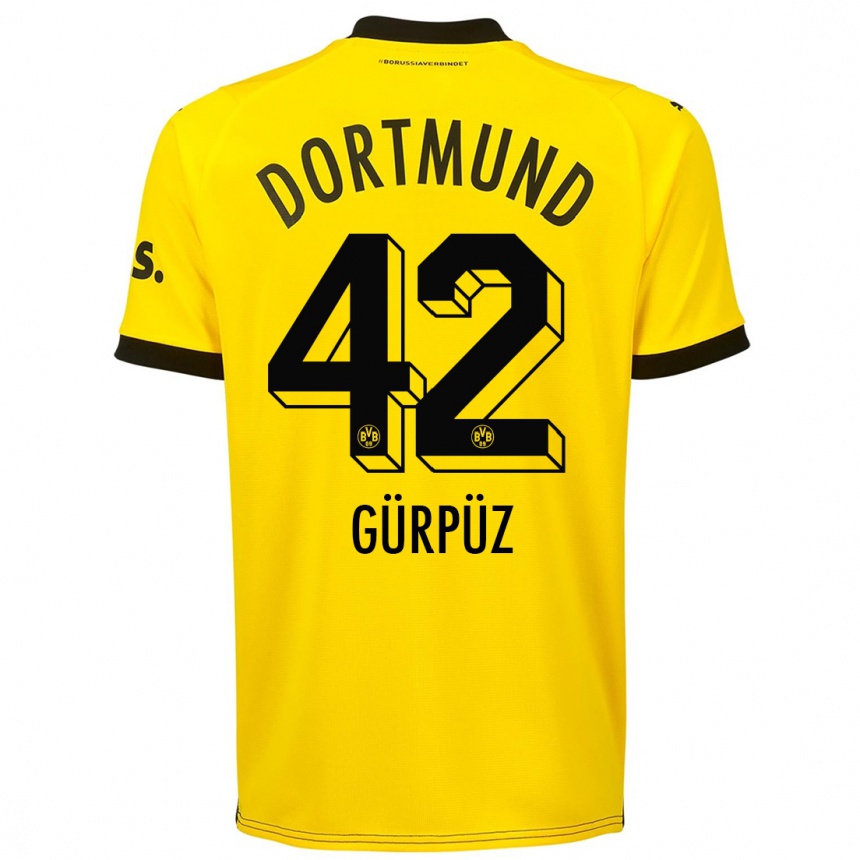 Vyrai Goktan Gurpuz #42 Geltona Namų Marškinėliai 2023/24 T-Shirt