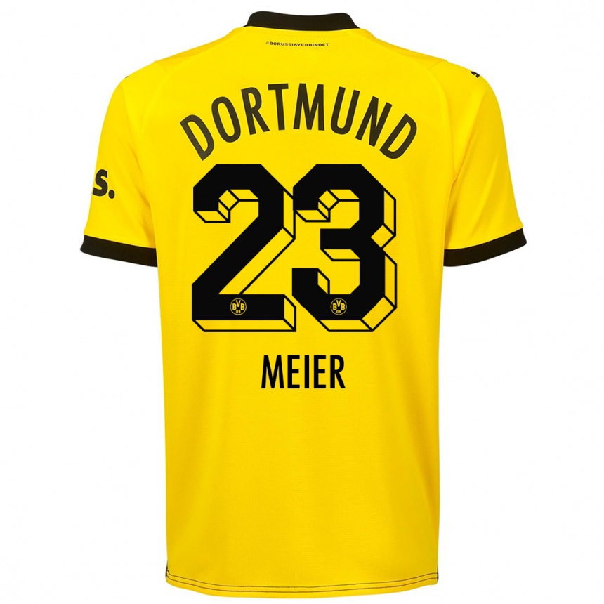 Vyrai Maximilian Meier #23 Geltona Namų Marškinėliai 2023/24 T-Shirt