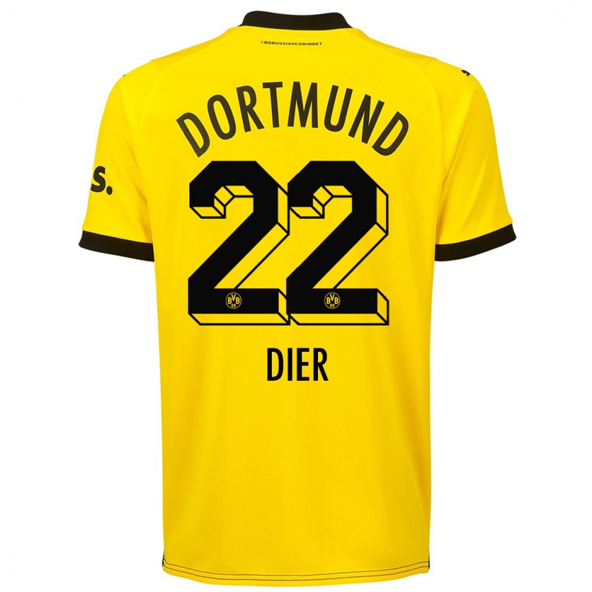 Vyrai Henrik Dier #22 Geltona Namų Marškinėliai 2023/24 T-Shirt