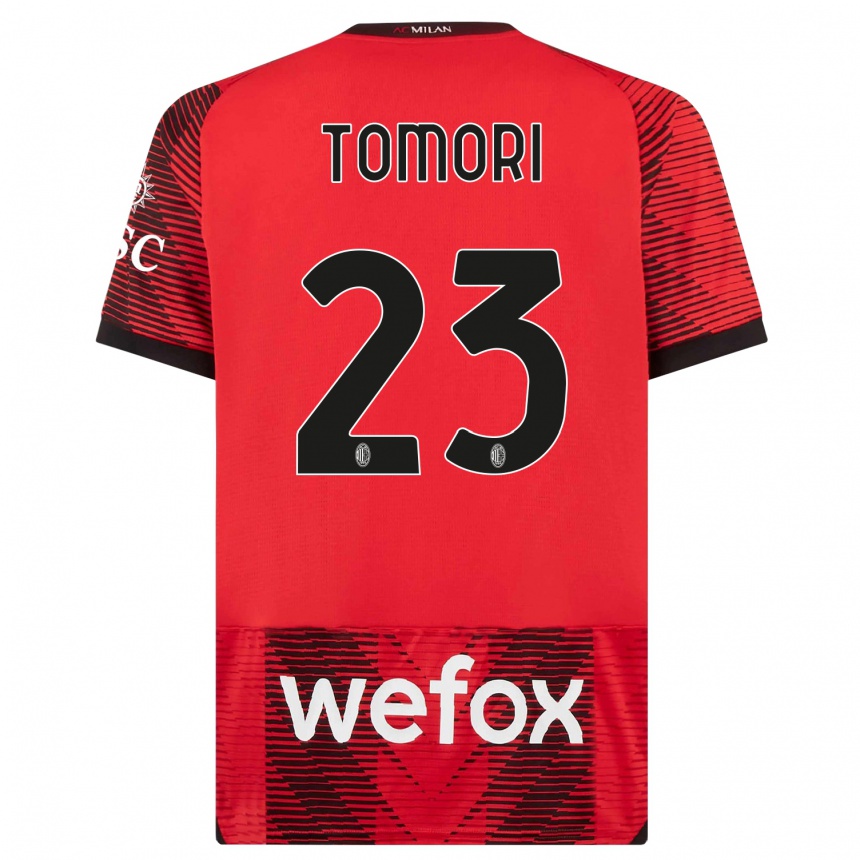 Vyrai Fikayo Tomori #23 Raudona Juoda Namų Marškinėliai 2023/24 T-Shirt