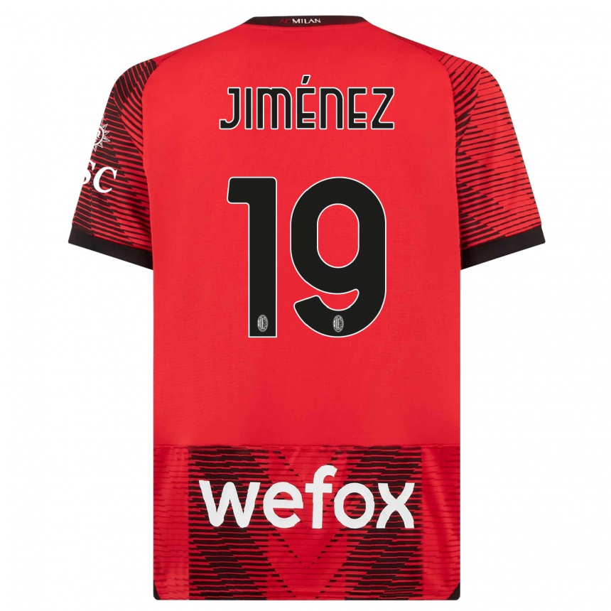 Vyrai Álex Jiménez #19 Raudona Juoda Namų Marškinėliai 2023/24 T-Shirt