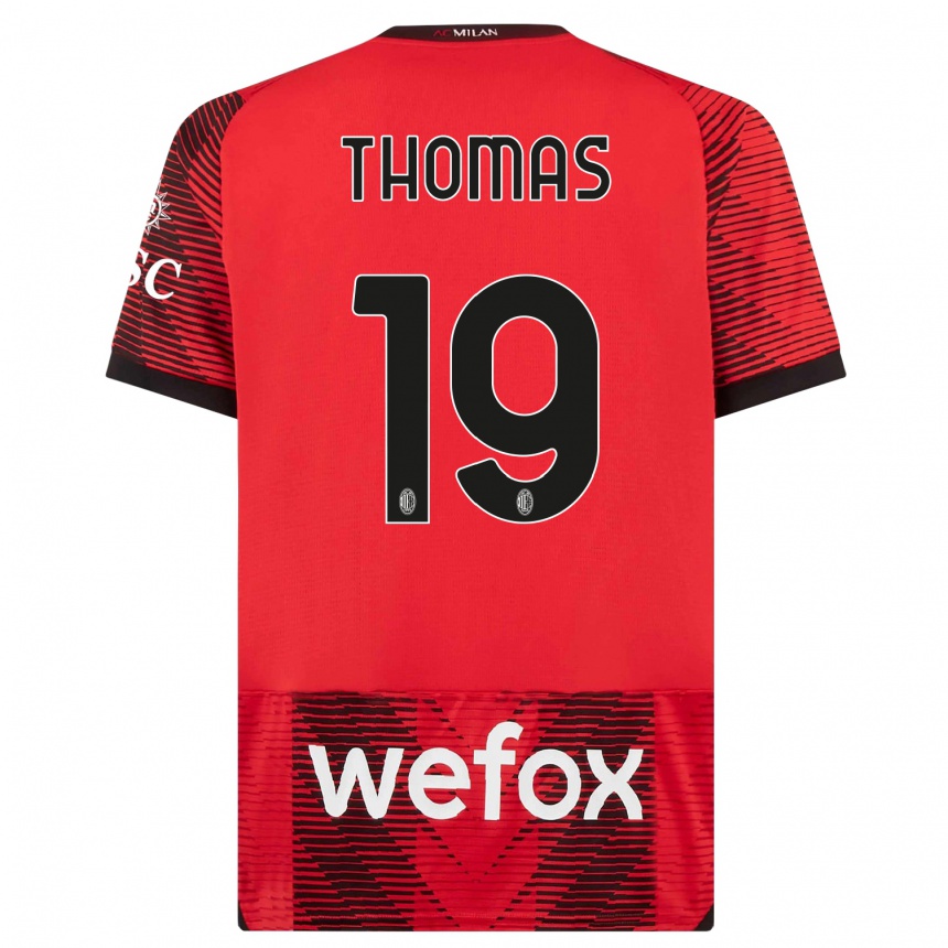 Vyrai Lindsey Thomas #19 Raudona Juoda Namų Marškinėliai 2023/24 T-Shirt