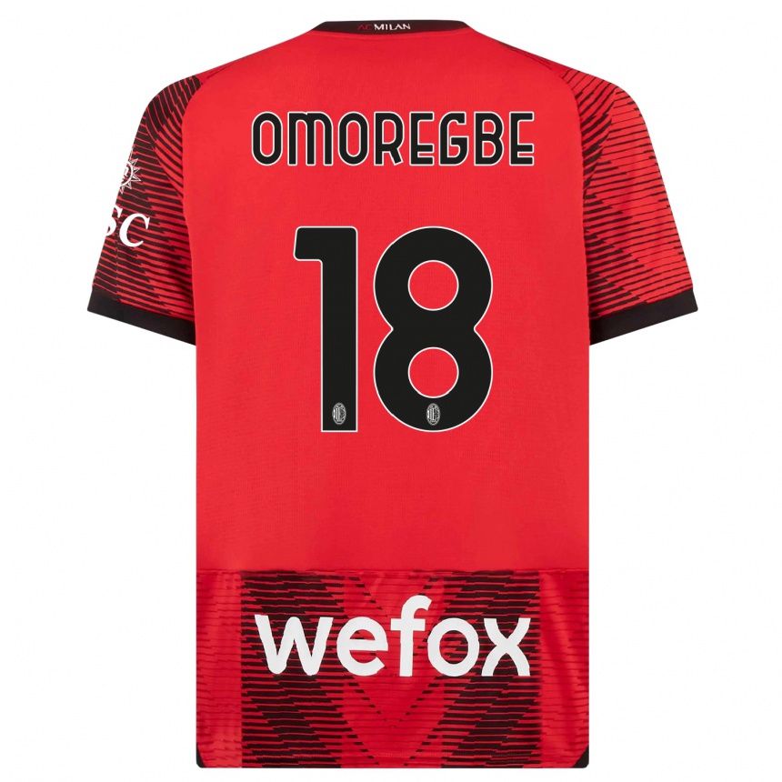 Vyrai Bob Murphy Omoregbe #18 Raudona Juoda Namų Marškinėliai 2023/24 T-Shirt