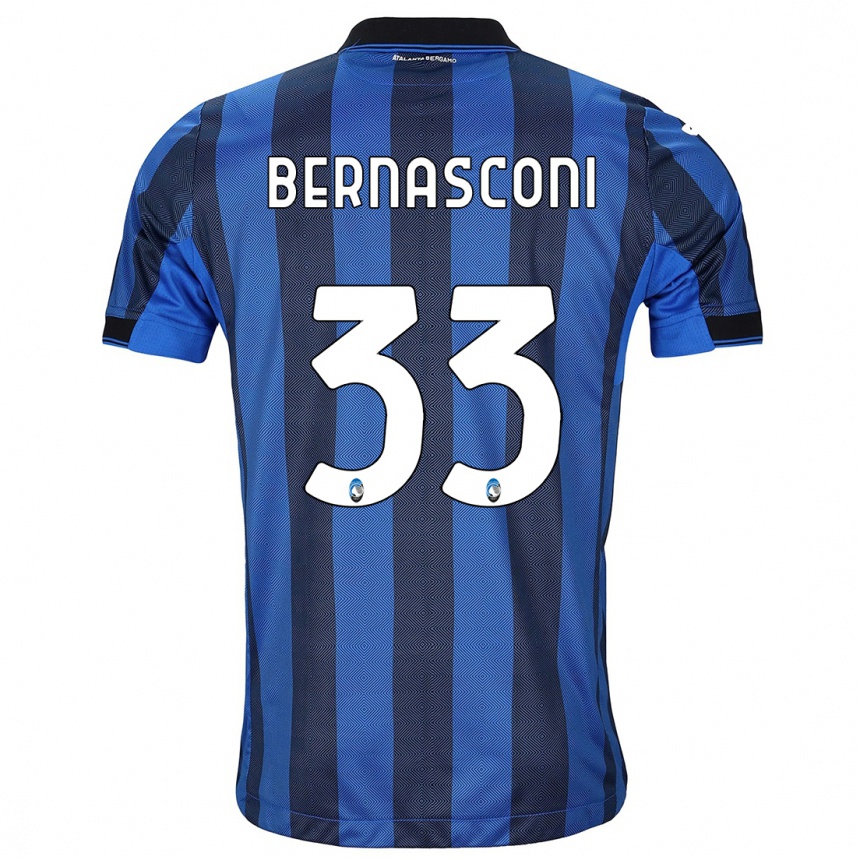 Vyrai Lorenzo Bernasconi #33 Juoda Mėlyna Namų Marškinėliai 2023/24 T-Shirt