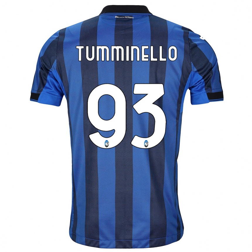 Vyrai Marco Tumminello #93 Juoda Mėlyna Namų Marškinėliai 2023/24 T-Shirt