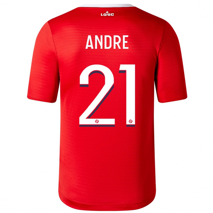 Vyrai Benjamin Andre #21 Raudona Namų Marškinėliai 2023/24 T-Shirt