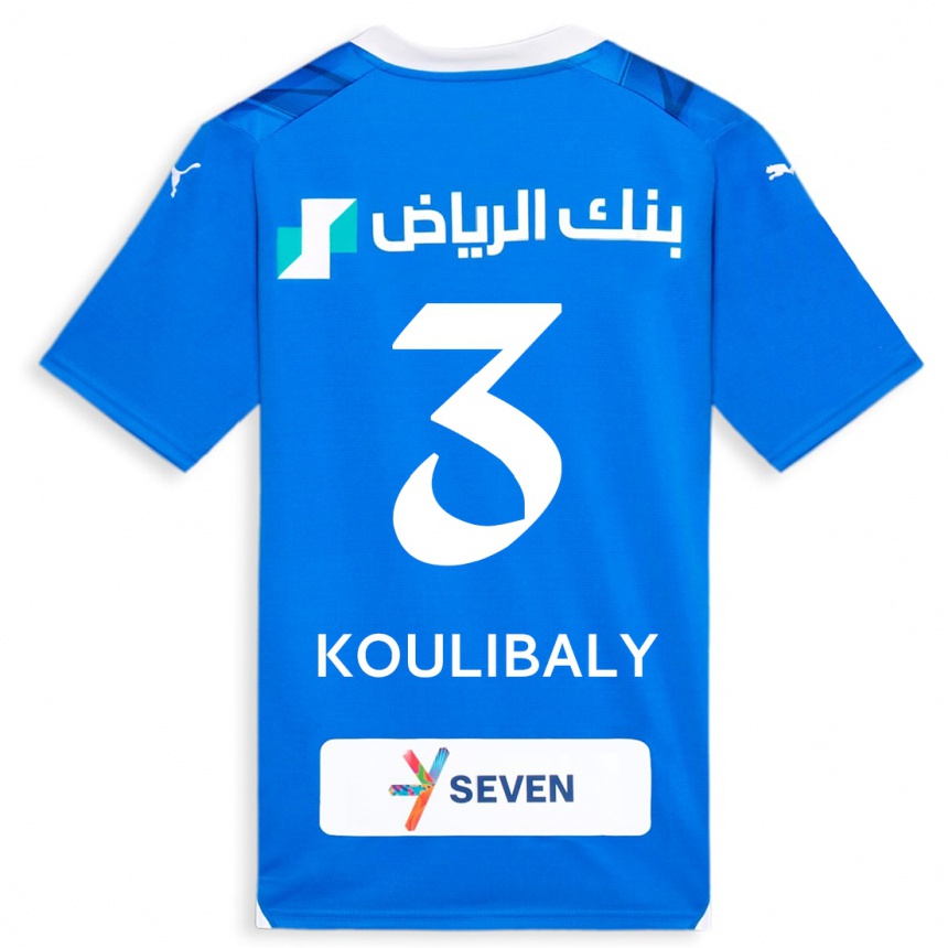 Vyrai Kalidou Koulibaly #3 Mėlyna Namų Marškinėliai 2023/24 T-Shirt