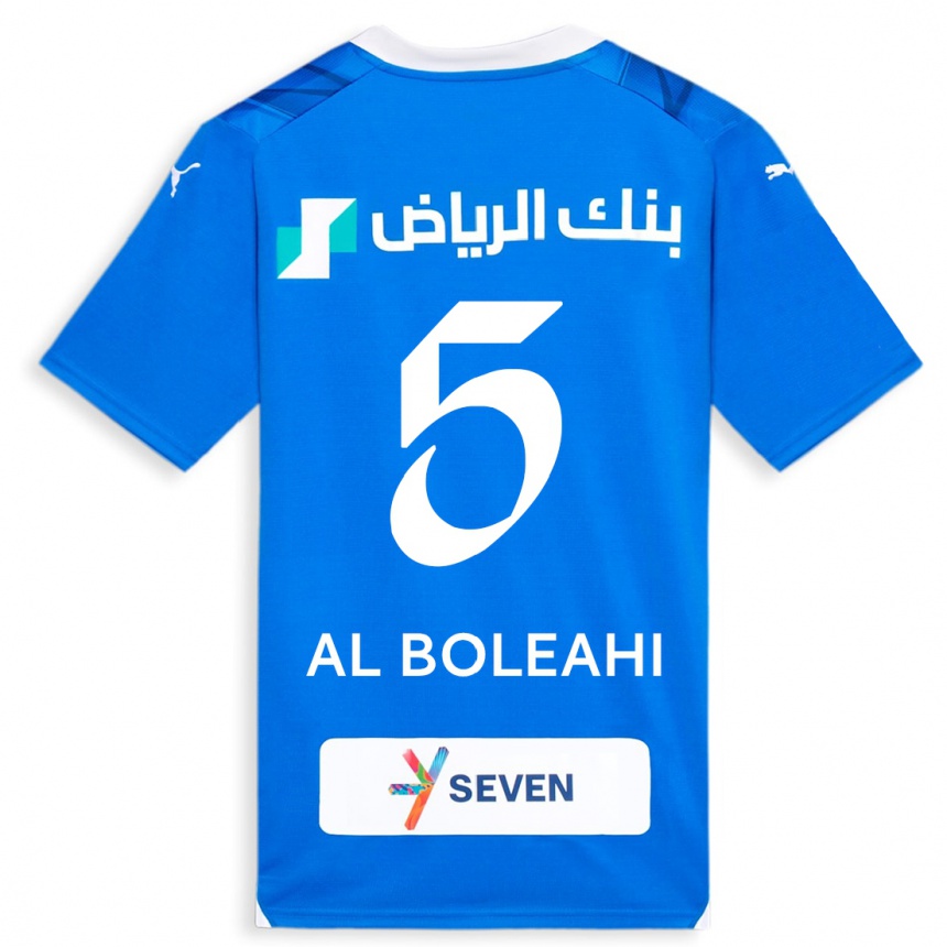 Vyrai Ali Al-Boleahi #5 Mėlyna Namų Marškinėliai 2023/24 T-Shirt